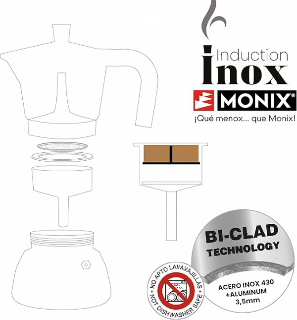 Monix Καφετιέρα Induction Inox - Red