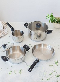 Monix Κατσαρόλα Elite από Ανοξείδωτο Ατσάλι με Γυάλινο Καπάκι 20cm