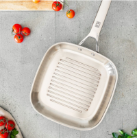 Bra Τηγάνι Grill Signature με ραβδώσεις από ανοξείδωτο ατσάλι χωρίς αντικολλητική επίστρωση 28cm