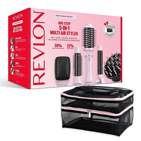 Revlon One-StepTM Pink Titanium Edition 5in1 Multi Air Styler RVDR 5376